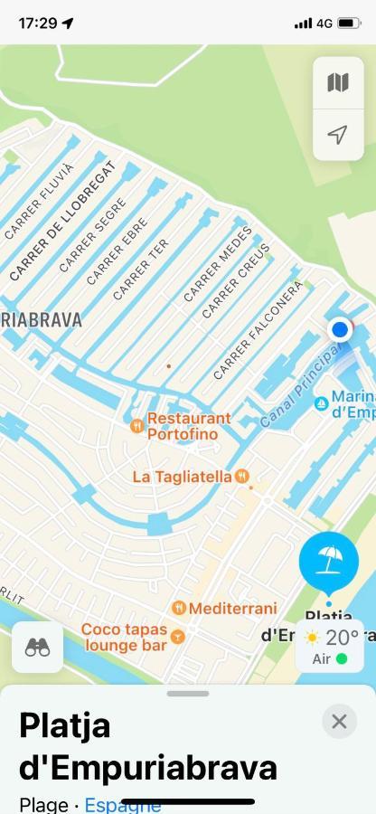 Apt Port Rhodes C, 2 Chbres, 2 Terrasses, Vue Sur Canal Principal De La Marina Et Sur Les Pyrenees Διαμέρισμα Empuriabrava Εξωτερικό φωτογραφία